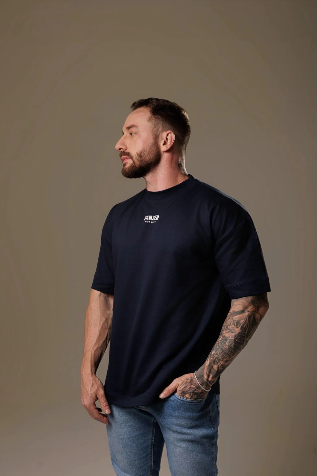Oversized azul da coleção Panzer